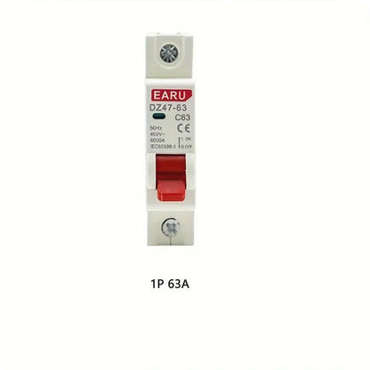 1pc 63A 1Pole Electric Mini Circuit Breaker MCB, DZ47 Series