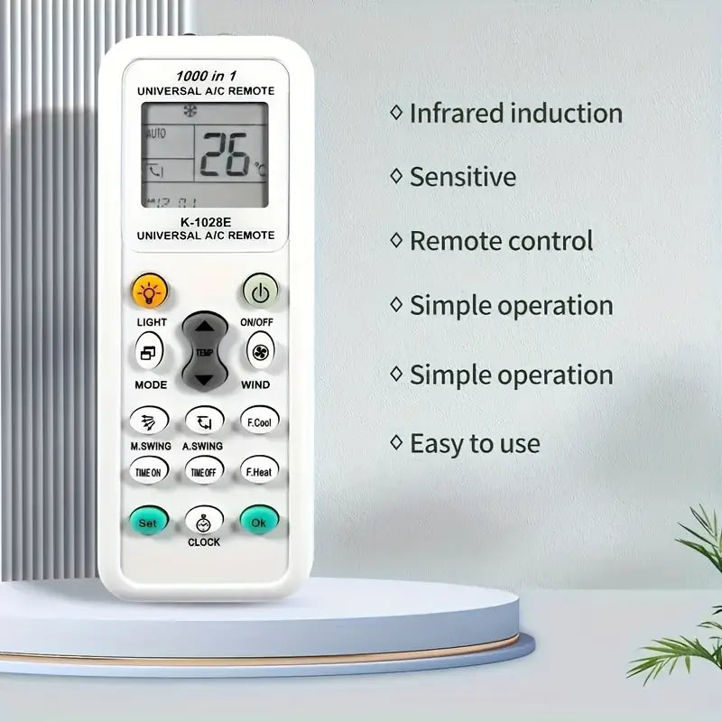 Universal A/C Remote Control - Compatible With Multiple Brands And Models