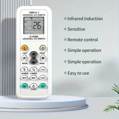 Universal A/C Remote Control - Compatible With Multiple Brands And Models