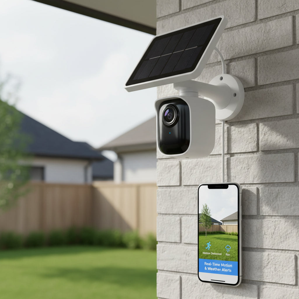 Aerbes AB-JK69-W WiFi 3MP Dual-Light Solar Camera, PIR, 2-Way Audio, 8000mAh Battery V380 Pro