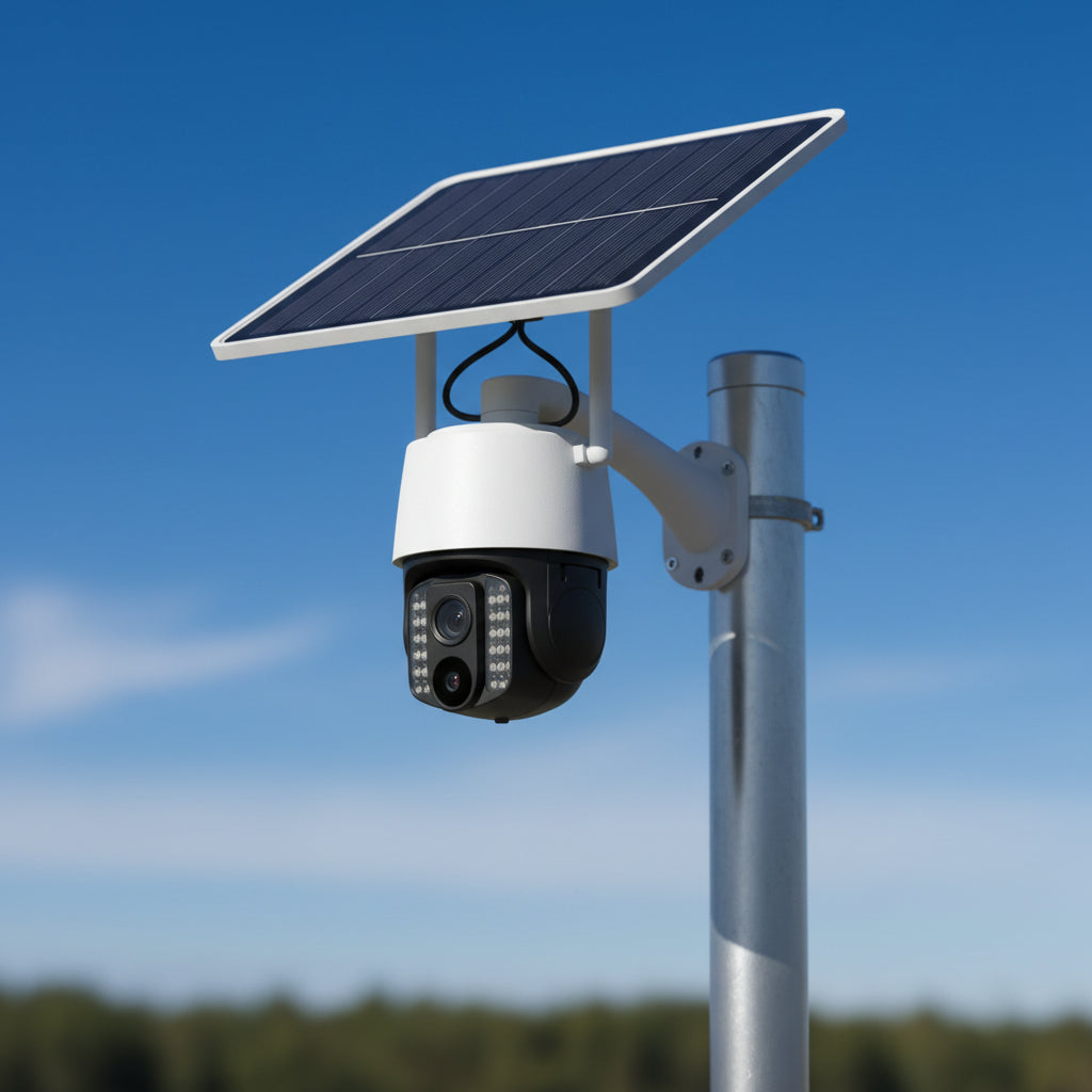 Aerbes AB-JK69-W WiFi 3MP Dual-Light Solar Camera, PIR, 2-Way Audio, 8000mAh Battery V380 Pro