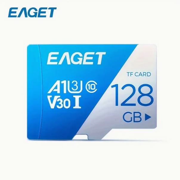 EAGET 128GB Memory Card, Blue & White Micro SDXC SD Card