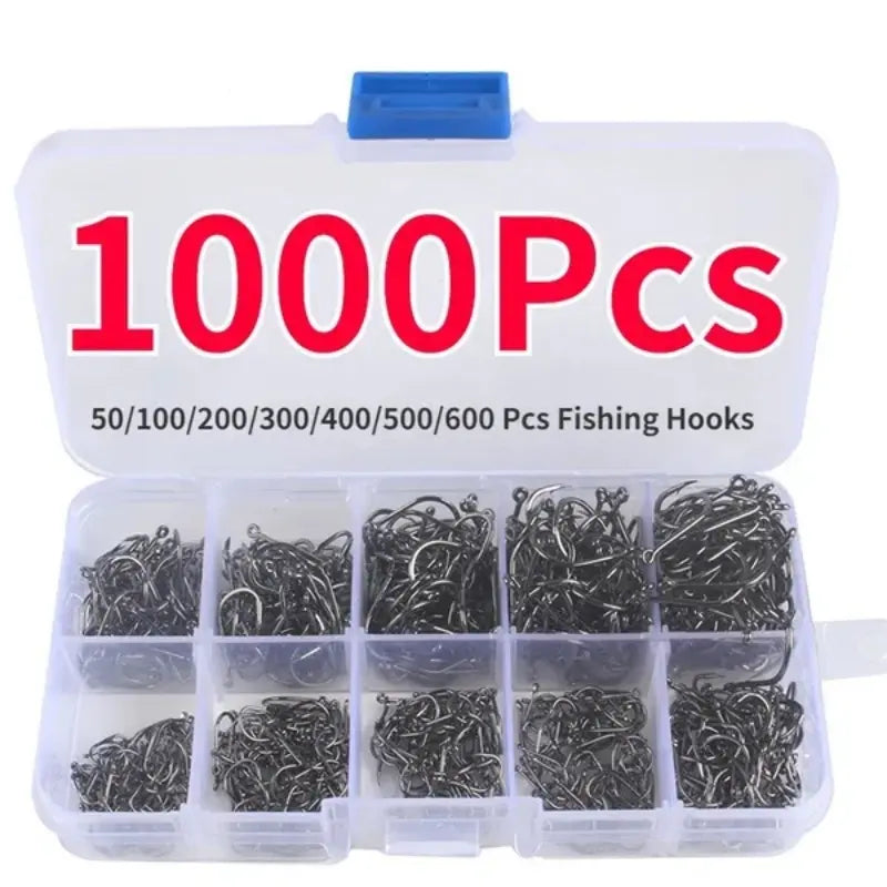 1000pcs Fresh Water Fishing Hooks Set