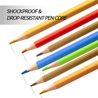 Set of 16 colorful Temu colored pencils ideal for art and painting supplies, arranged on a white background.