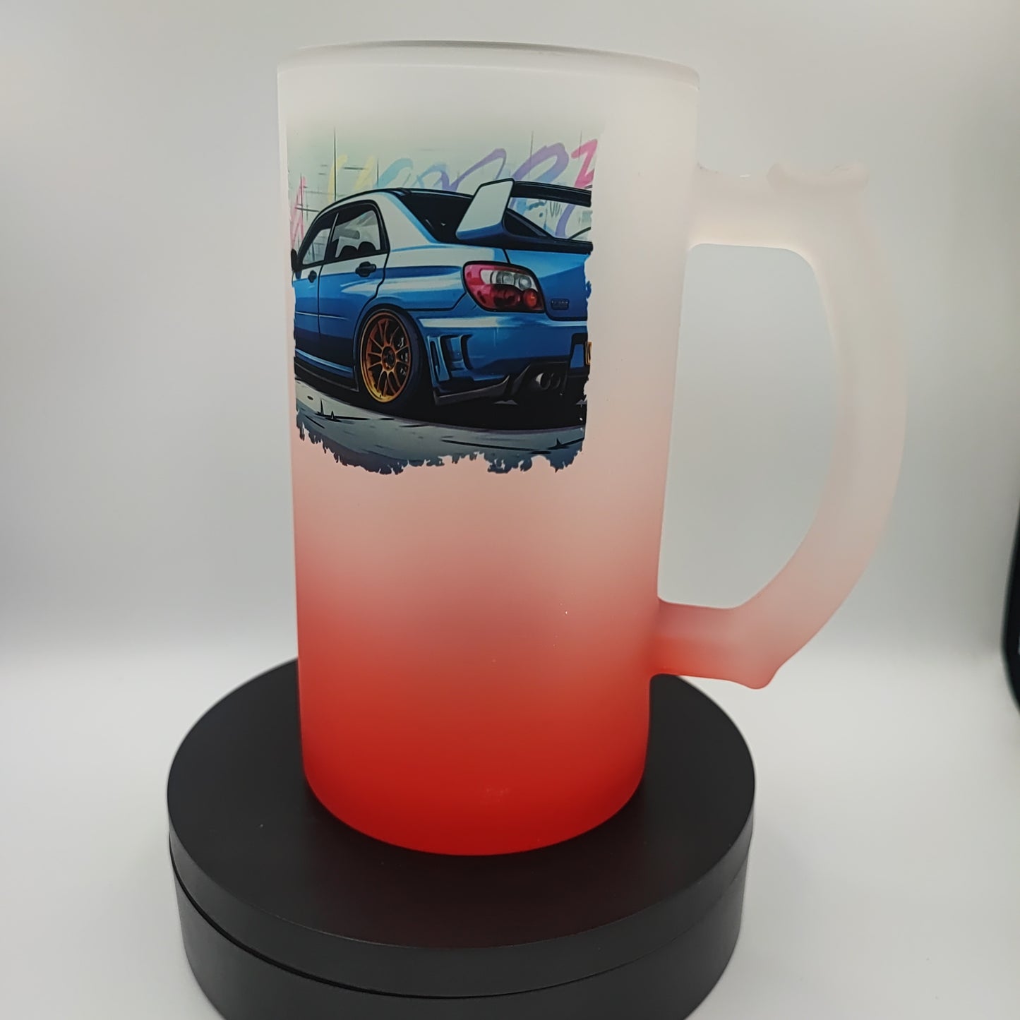 Custom Printed Frosted Glass Beer Mug