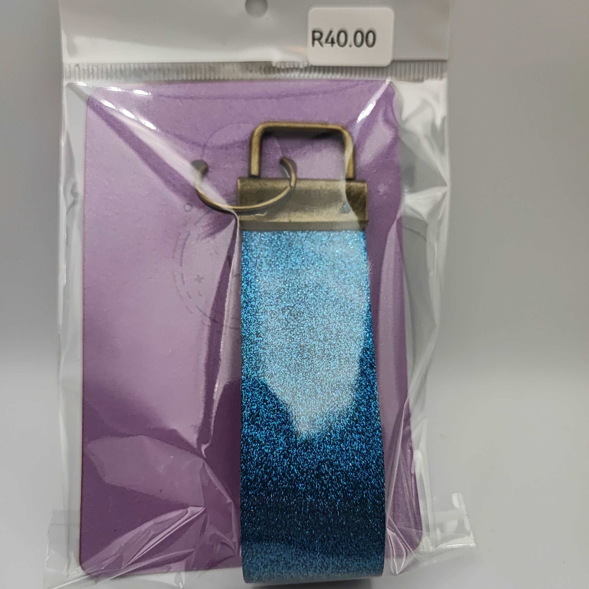 Custom Glitter Faux Leather Key Fob