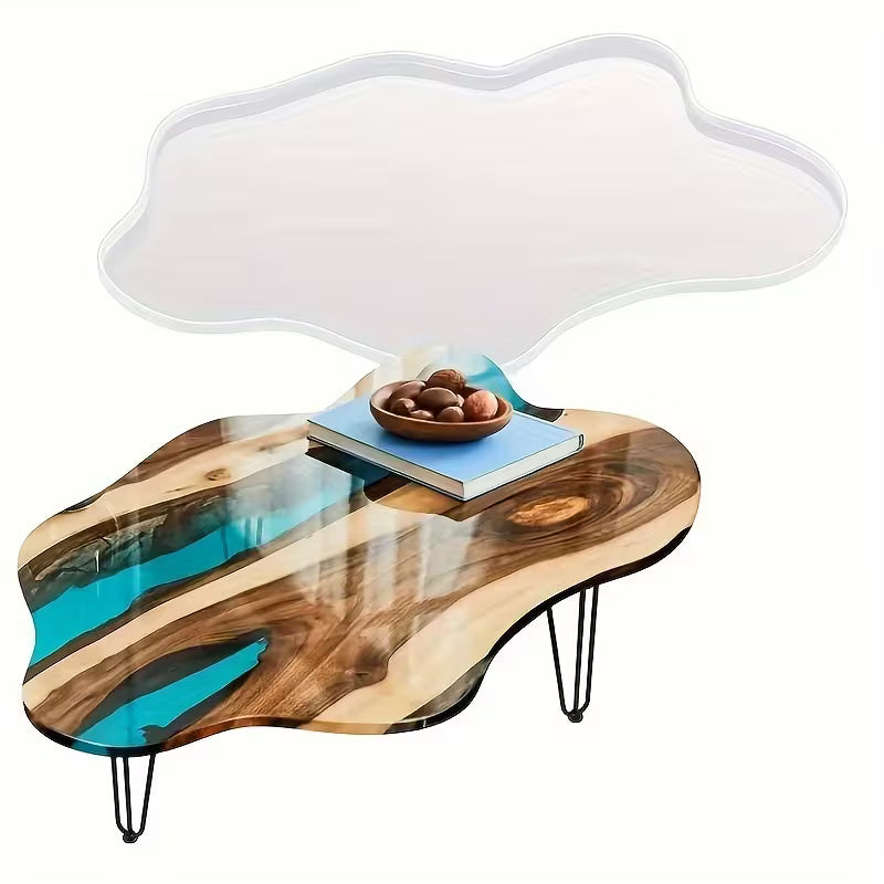 1pc Large 24-Inch Silicone Resin Table Mold, Oval Epoxy Casting Kit for Stylish River Tables - Ideal for DIY Home Decor & Serving Trays