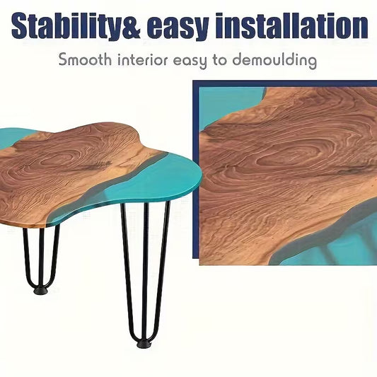 1pc Large 24-Inch Silicone Resin Table Mold, Oval Epoxy Casting Kit for Stylish River Tables - Ideal for DIY Home Decor & Serving Trays