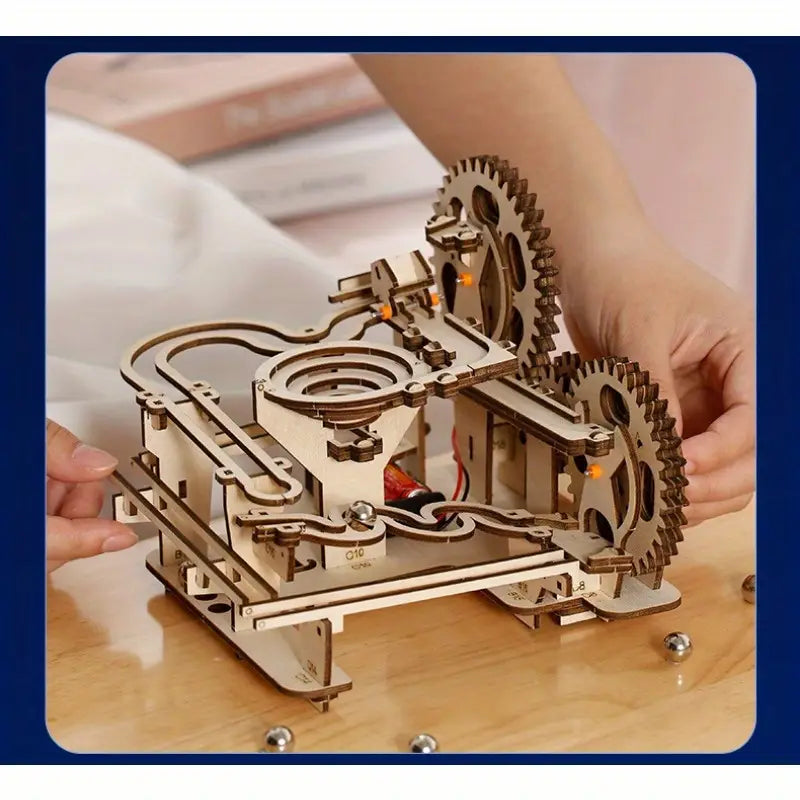 Intricate 3D Mechanical Track Balls Wooden Puzzle