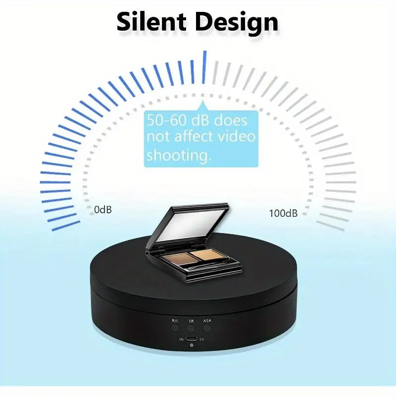 1pc Premium Electric Rotating Display Stand - 360 Degree Auto-Rotation