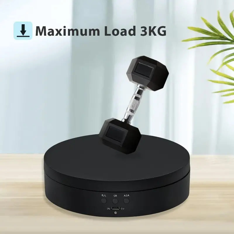 1pc Premium Electric Rotating Display Stand - 360 Degree Auto-Rotation