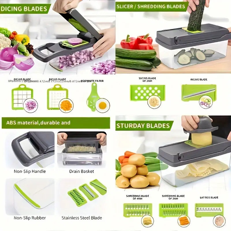 16-in-1 Multifunctional Vegetable Chopper