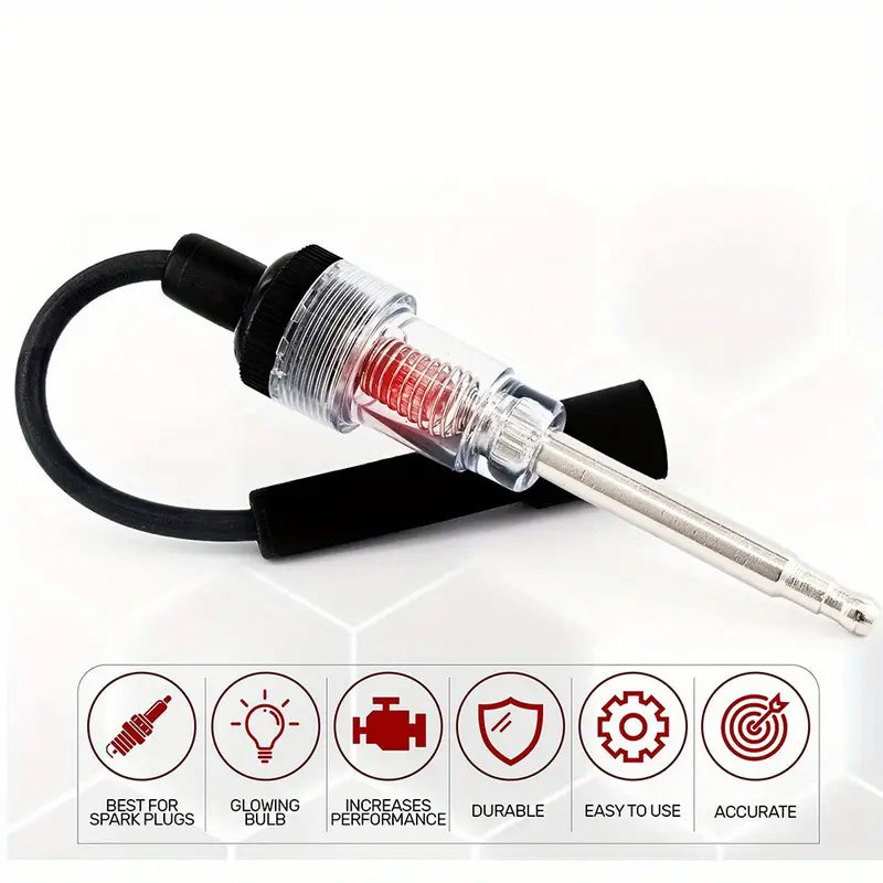 1pc Spark Plug Tester, Engine Ignition Diagnosis Tool, Durable Plastic Body, Easy to Use, Accurate for Car Maintenance