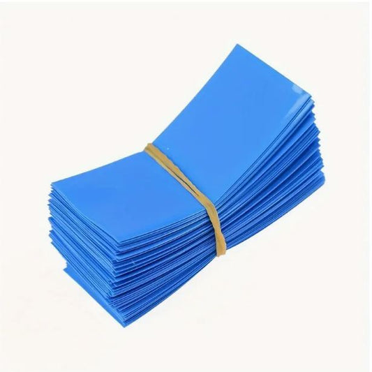 100pcs 18650 Battery PVC Heat Shrink Tubing - BLUE