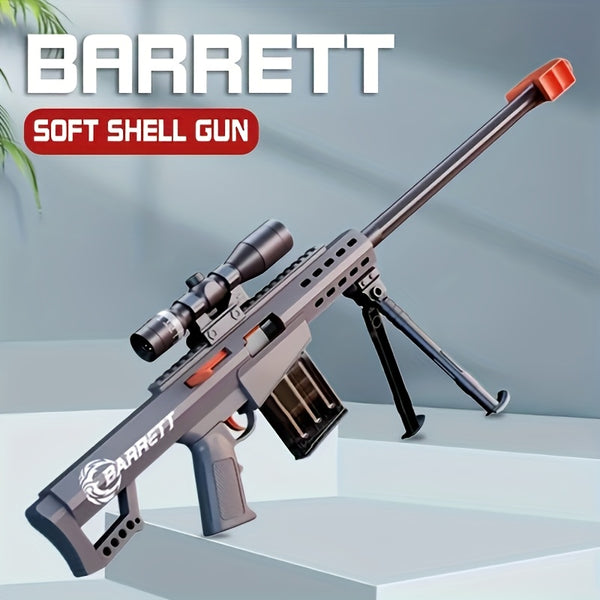 Large BARRETT Toy Gun with Stand, Magazine, & Soft Bullets - Realistic ...
