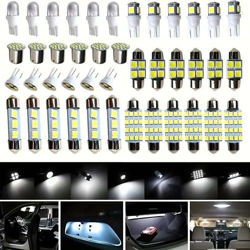 42pcs Universal Car LED Bulb Set