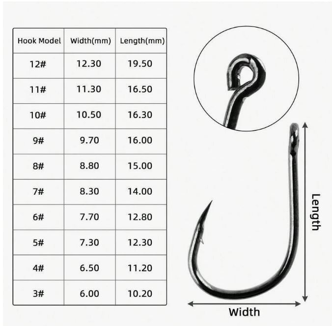 1000pcs Fresh Water Fishing Hooks Set