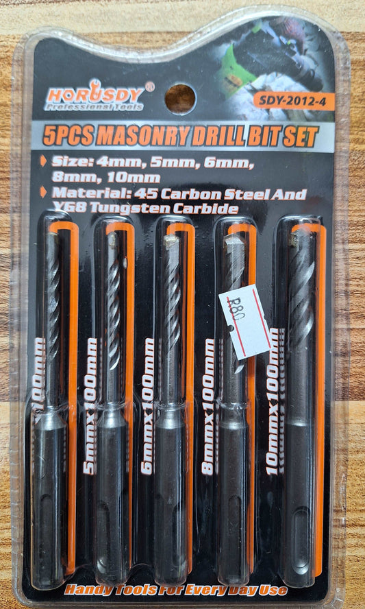 5 pieces Masonry Drill Bit Set