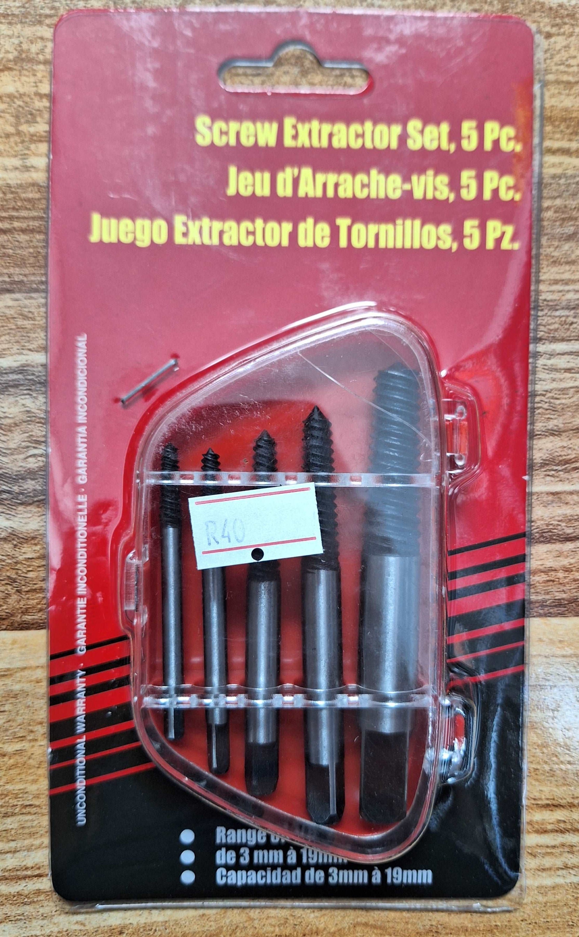 5 pieces Screw Extractor Set