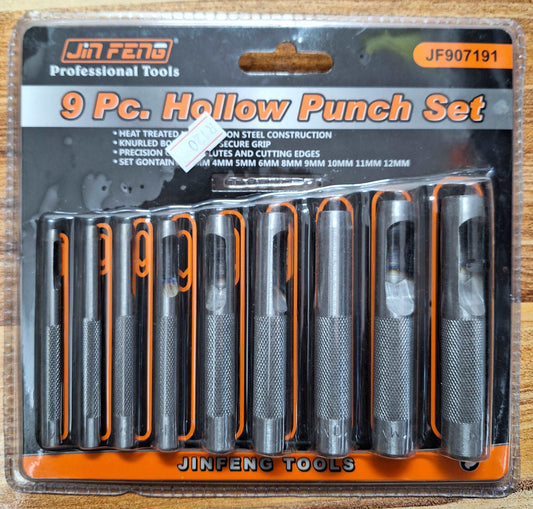 9 piece Hollow Punch Set