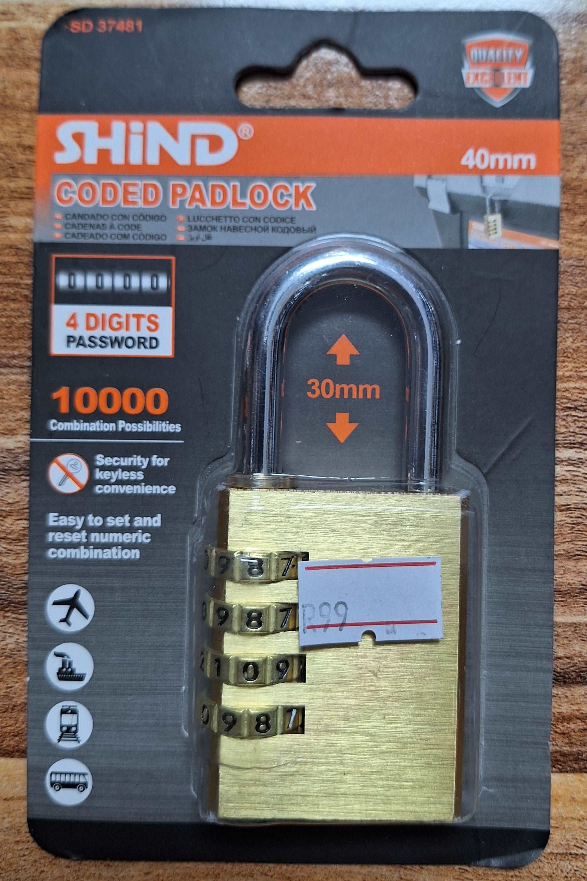 Coded Padlock - 40mm