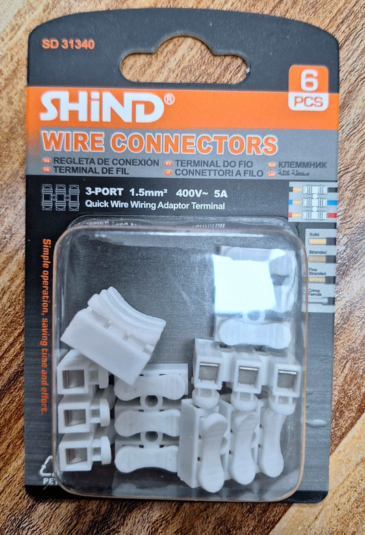 Shind 3 Port Wire Connectors - 6pcs
