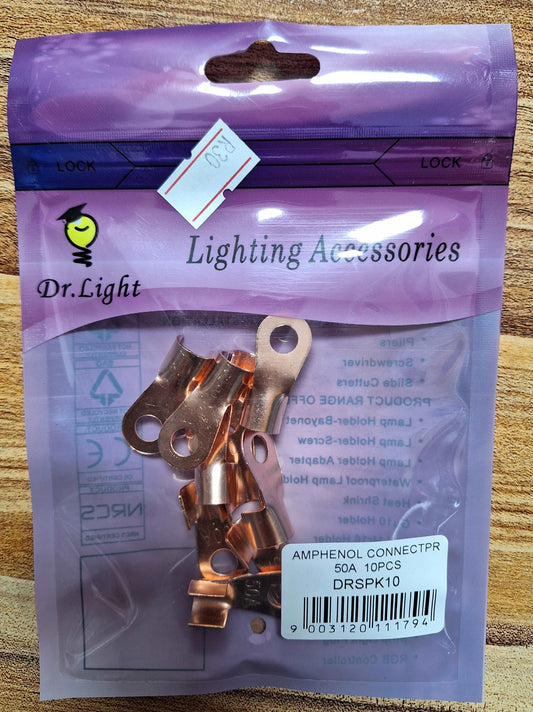 Dr. Light 50amp Copper Ring Lug Terminal
