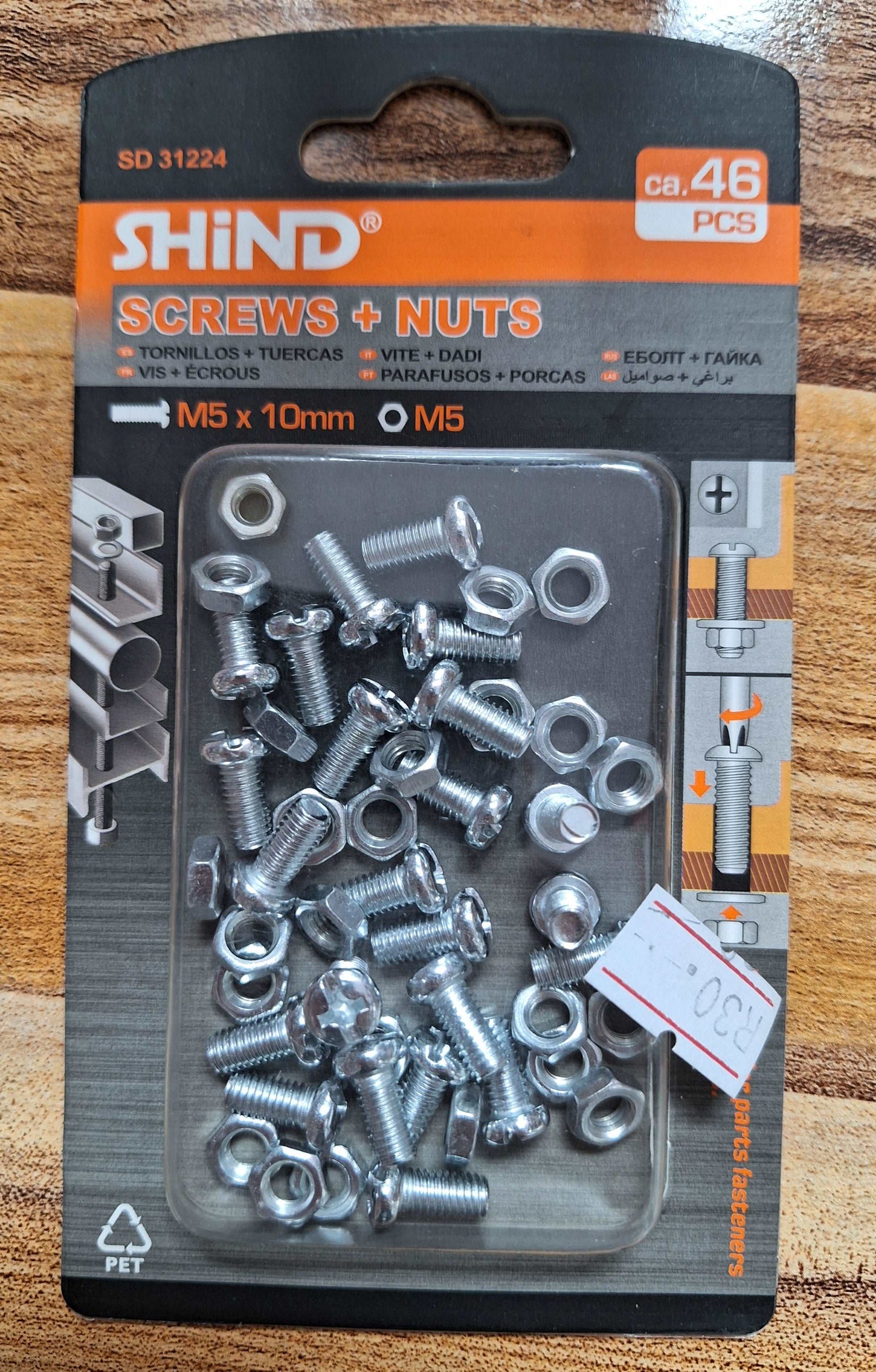 Shind Screws + Nuts