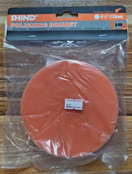 Shind Orange Pad Polishing Bonnet - 4.5" 115mm