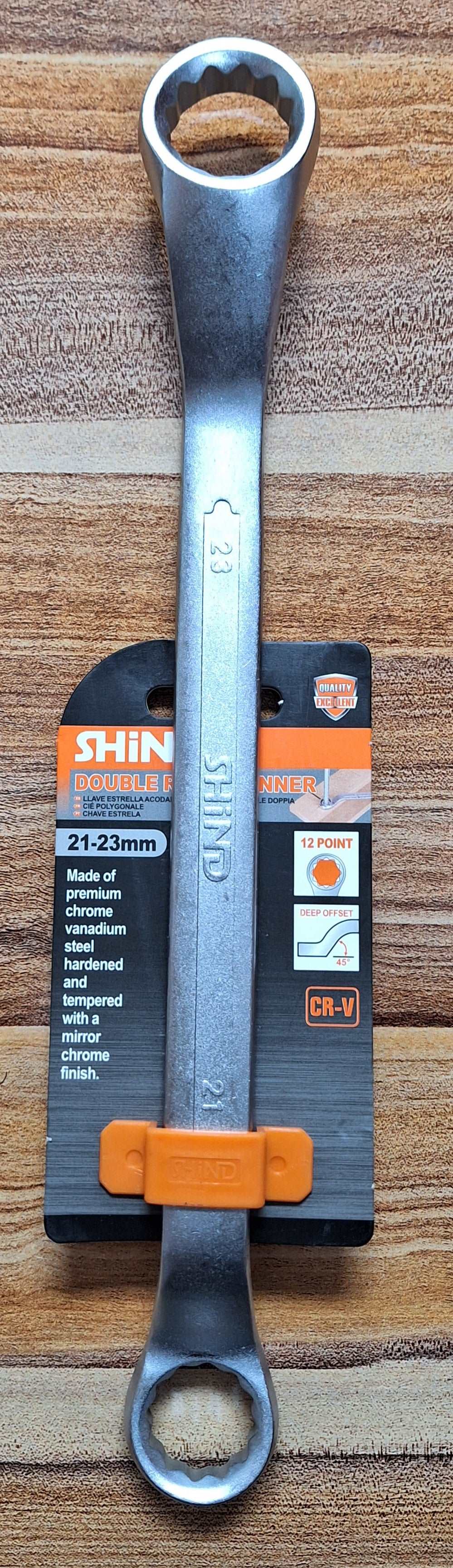 Shind Double Ring Spanner - 21-23mm