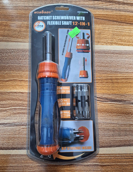 Ratchet Screwdriver with Flexible Shaft