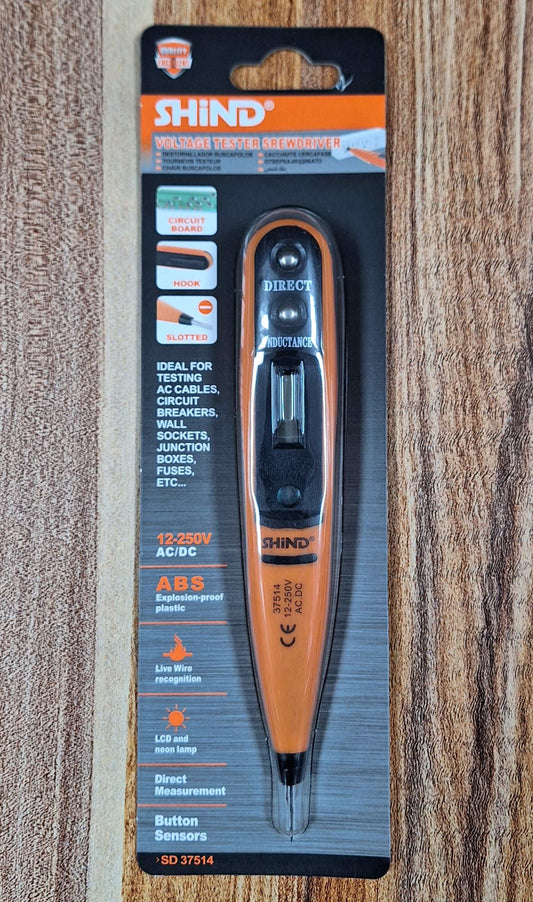 Shind Voltage Tester and Flat Head Screwdriver