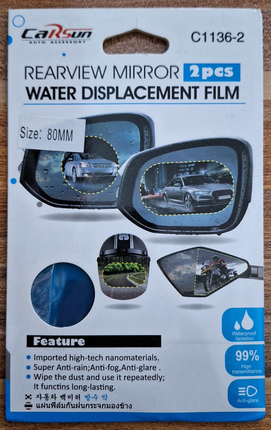 Rearview Mirrors Water Displacement Film (80mm)