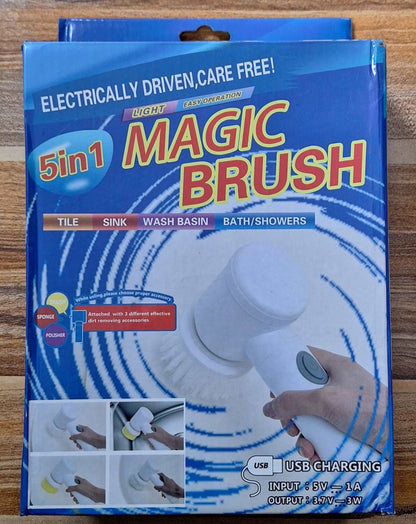 5 in 1 Magic Rechargeable Brush for Tiles, Sink, Basin, Showers etc