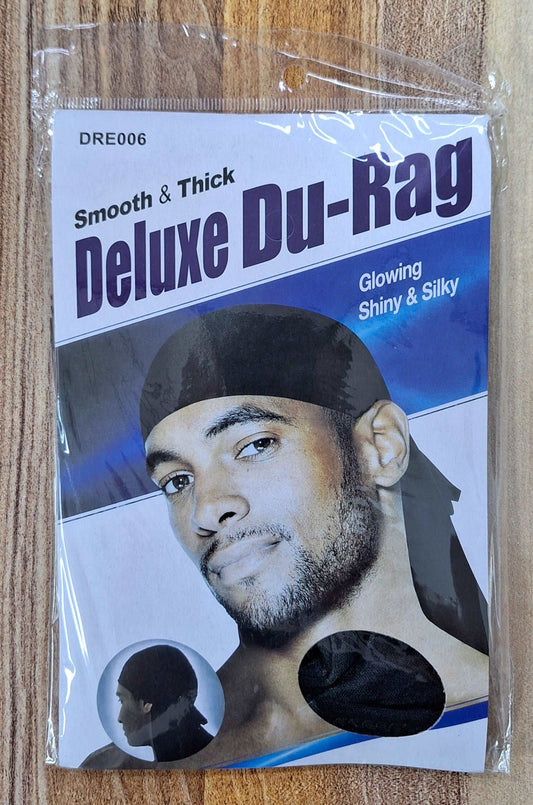 Smooth & Thick Deluxe Du-Rag - Black