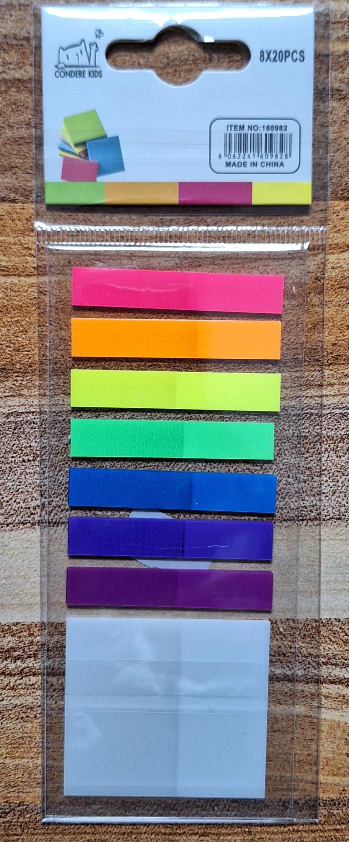 Multicolored Sticky Notes (8x20pcs)