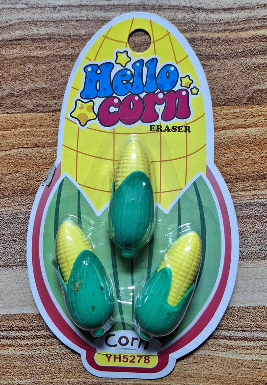 Hello Corn Erasers 3pc