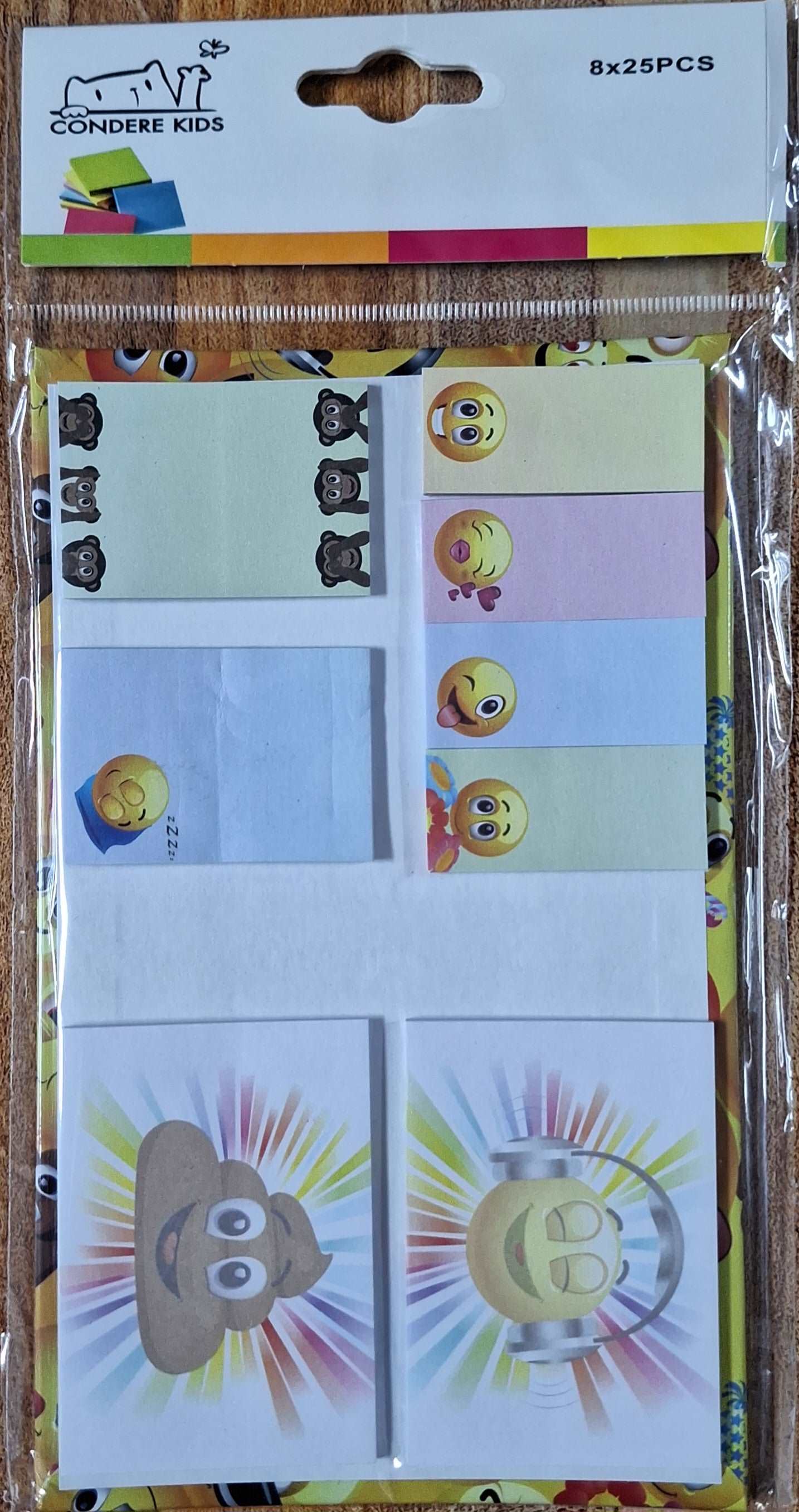 Smiley Face Themed Sticky Notes (8x25pcs)