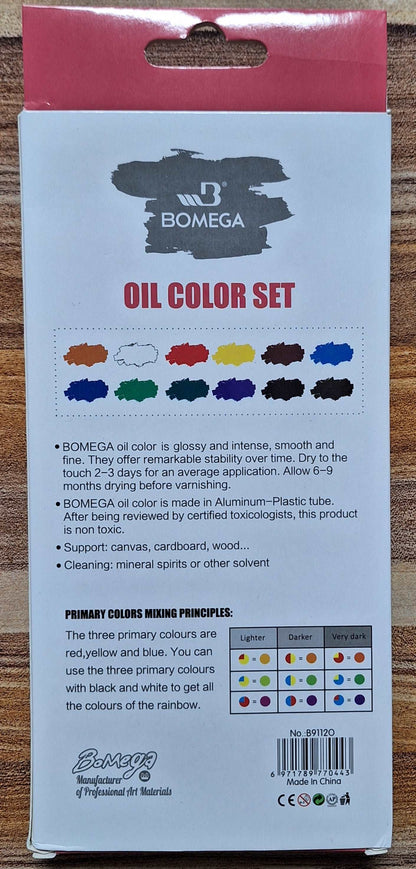 12 Piece Oil Colour Set