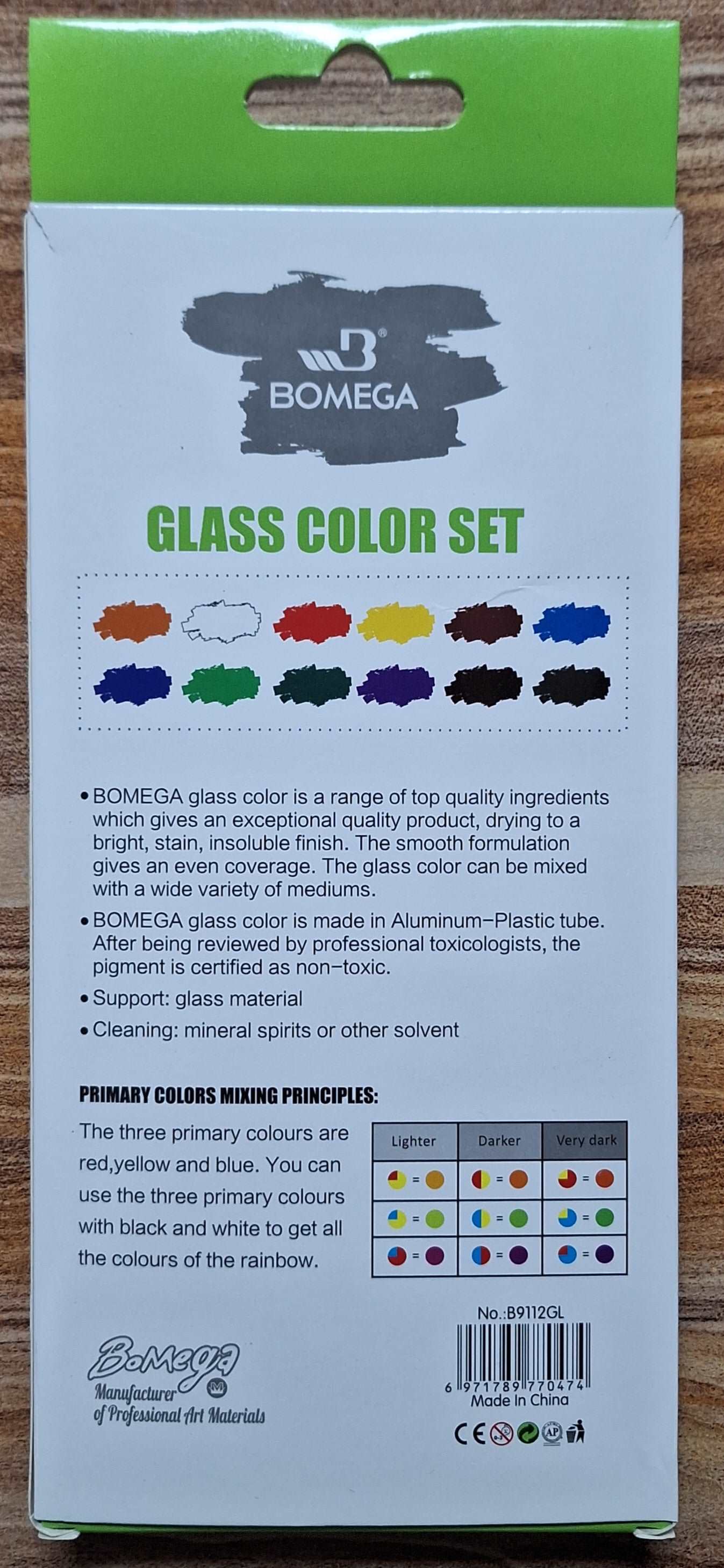 12 Piece Glass Colour Set