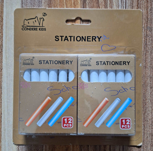 12pc White Chalk Set