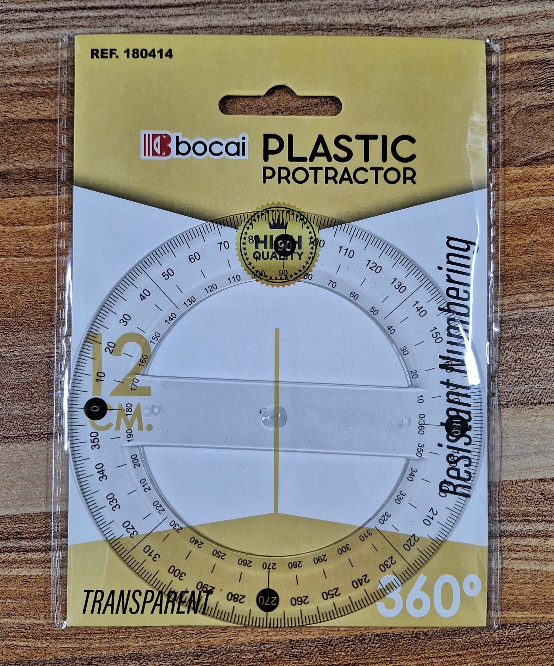 360° 12cm Plastic Protractor