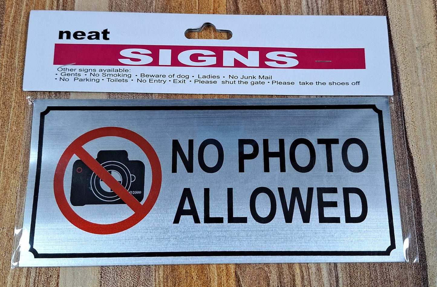 No Photos Allowed Metal Sign