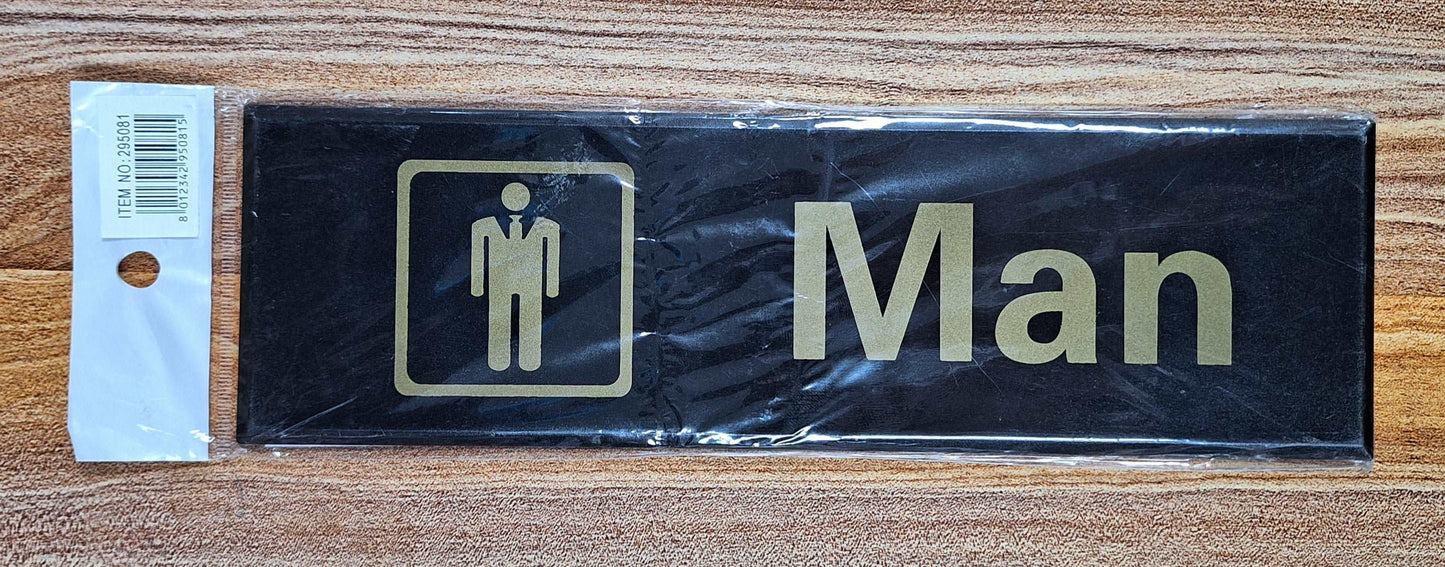 Gold on Black Male Sign