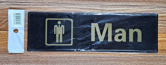 Gold on Black Male Sign