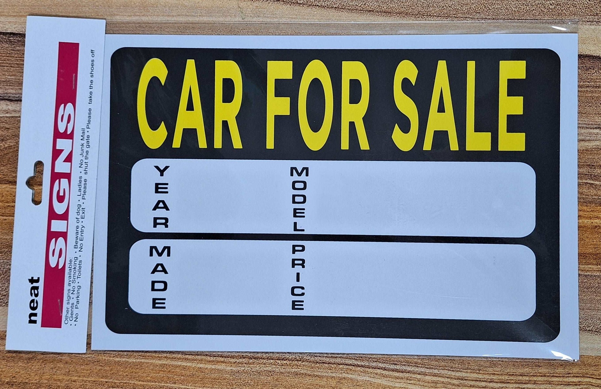 Car For Sale Sign