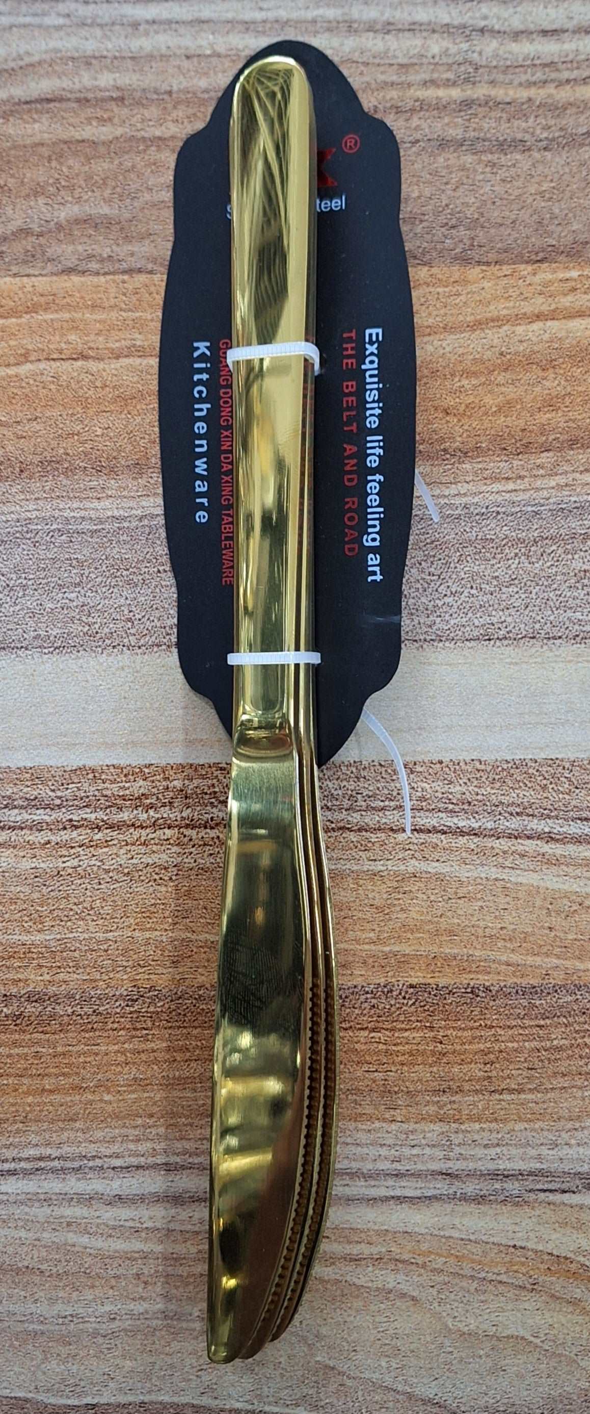 Gold Stainless Steel Butter Knives - 3 Piece