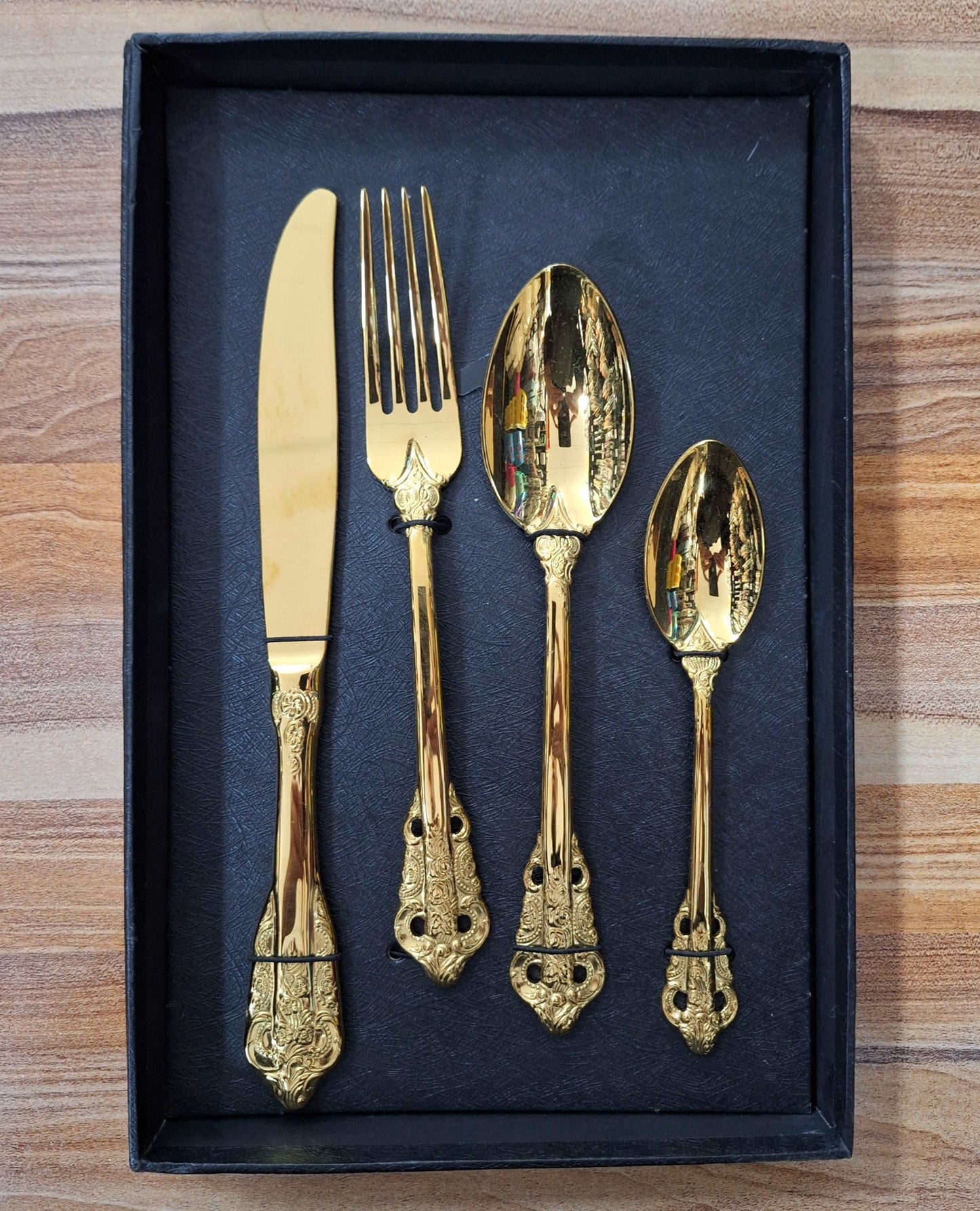 Gold Stainless Steel Utensil Set - 4 Piece