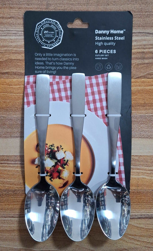 Danny Home Stainless Steel Table Spoons - 6 Pieces