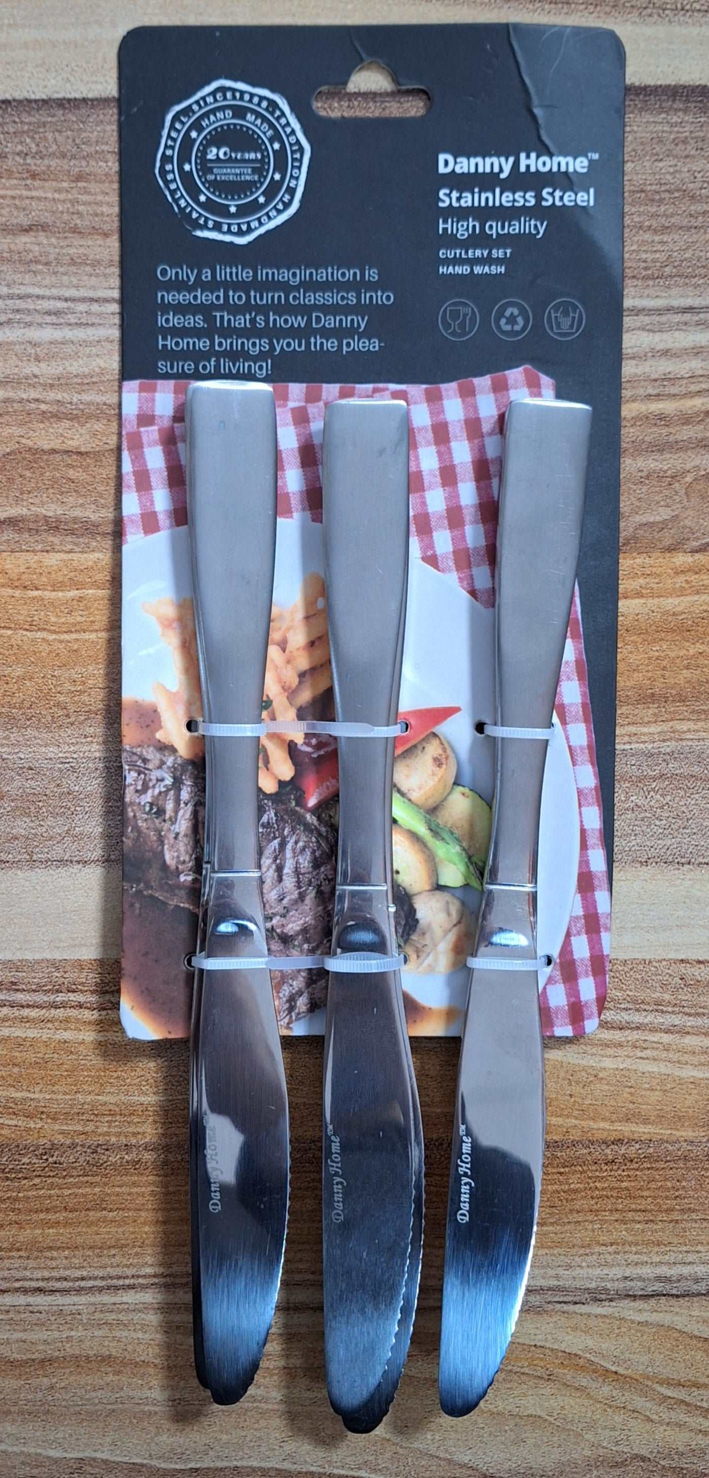 Danny Home Stainless Steel Silver Butter Knives - 6 Pieces